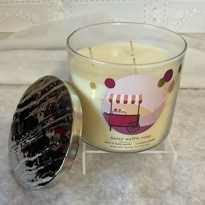 Berry waffle cone bath and bodyworks scented candle 3 wick